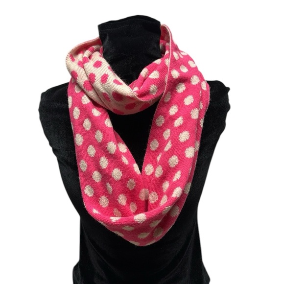 Old Navy acrylic pink polkadot infinity scarf 79x28 cm - Picture 1 of 6